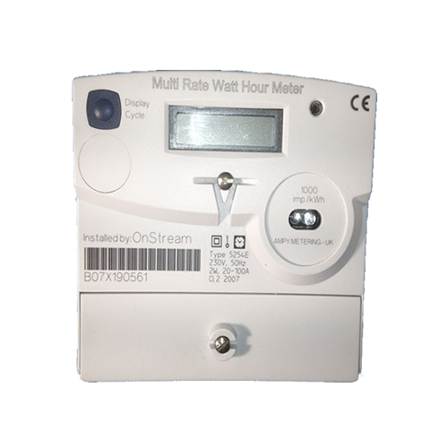 Ampy 5254E Single Phase Multi-Rate electric meter front view