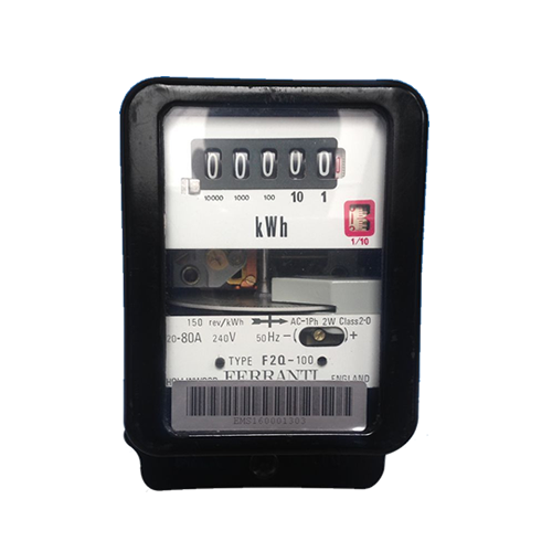 Ferranti F2Q100 Single Phase electric meter front view